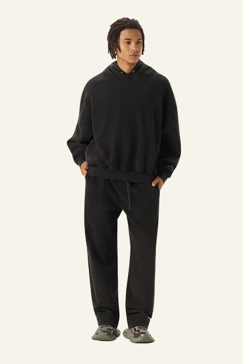 Men's Heavyweight Washed Set:Hoodie And Casual Pant
