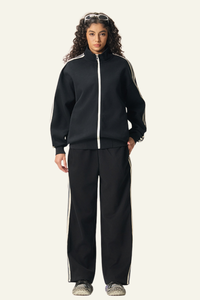 Women's Athletic Set : Jacket And  Side Stripe Pants