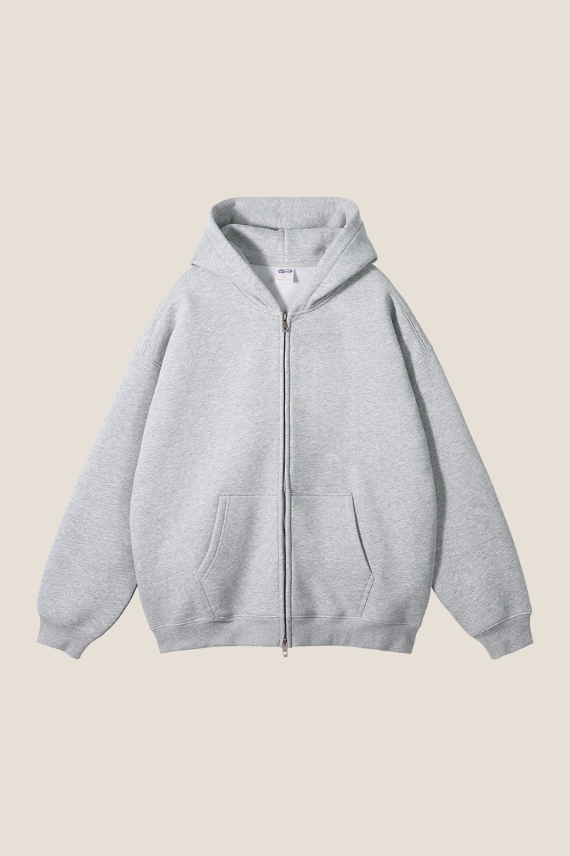 Women's Streetwear 350G Heavyweight Full Zip Hooded Jacket