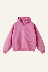 Men's Streetwear Wax-Dyed Vintage Solid Hooded Jacket