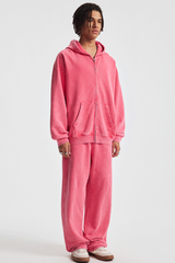 Men's Cotton Streetwear Set:Full Zipper Hooded Jacket  And Sweatpants