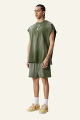 Men's Vintage Gradient Cotton Set:T-shirt And Short