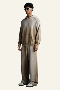 Men's Cotton Gradient Color Set:Hoodie And Casual Pants