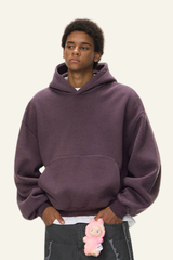 Men's Streetwear Short Curved-Hem  Hoodie