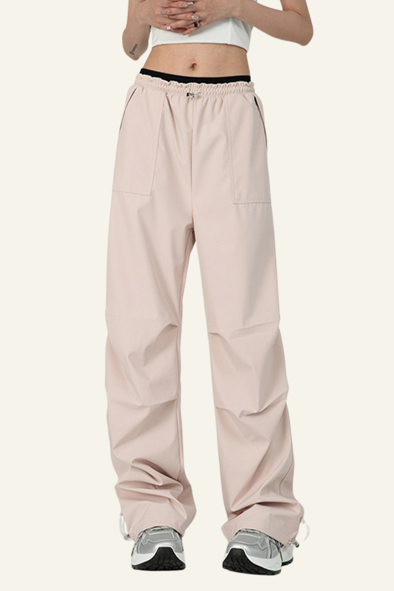 Women's Water-Resistant Breathable Pleated Light-Fleece Cargo Pants