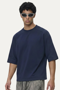 Men's 180g Polyester Cropped Oversized Cooling Tee