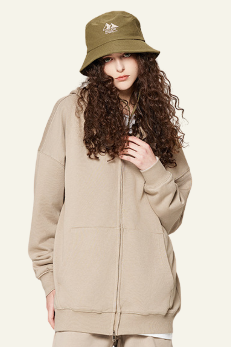 Women's  Streetwear Full Zipper Hooded Jacket
