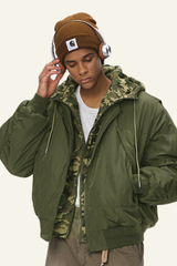 Men's Removable Faux-two-piece Baseball Jacket