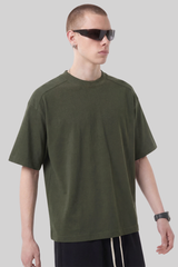 Men's Summer 220g Ribbed Crewneck Solid Set-in Quick Dry Tee