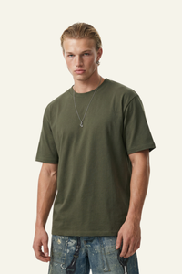 Plus Size Men's Streetwear Solid T-shirt
