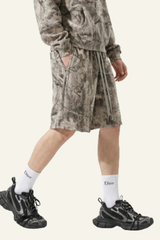 Men's Camouflage Shorts With Fleece Lining.