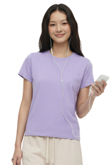 Women's Cotton Athletic Solid Minimalist T-shirt