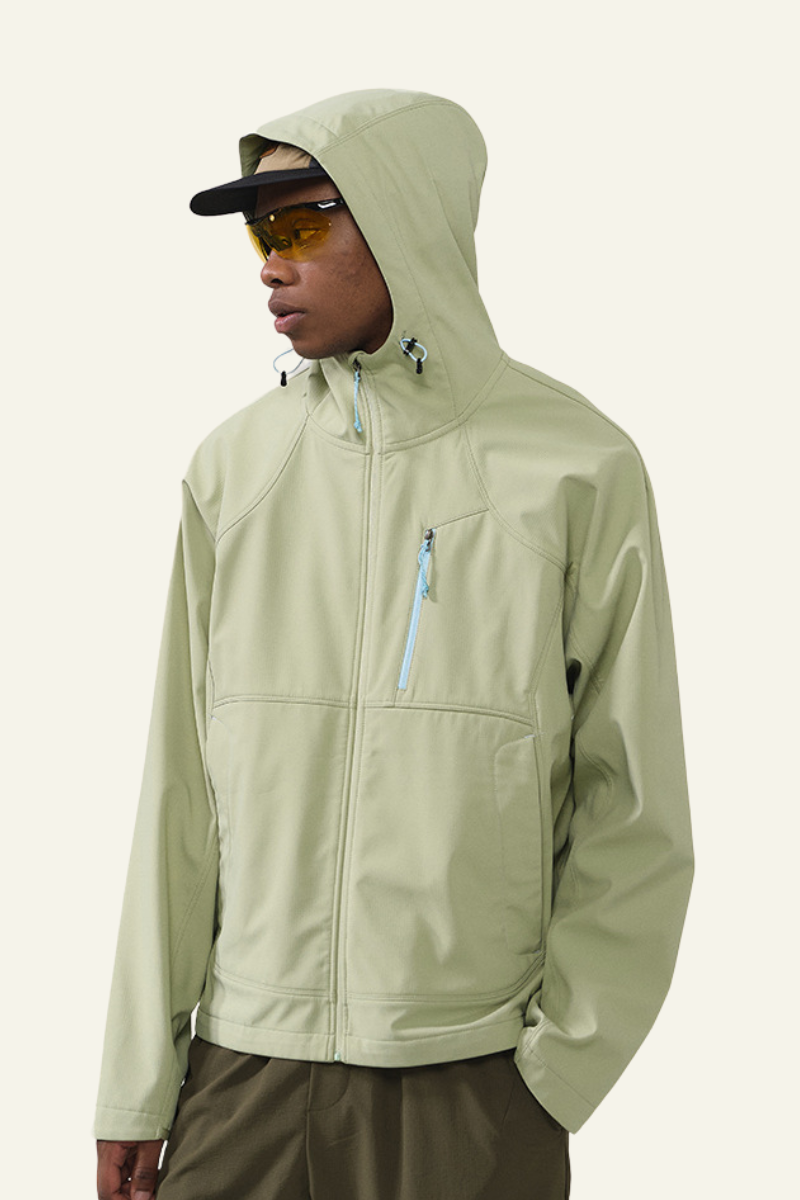 Men's Streetwear Fleece Lined Waterproof Hooded Jacket