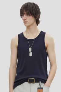 Men's 300g Heavy Raw Edge Earth Tone Moisture Wicking Tank