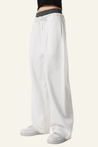 Women's Double-Waistband Straight Leg pants.