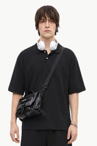 Men's Summer 330g Diamond Waffle Split Hem Polo