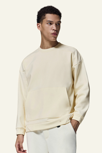 Men's Streetwear Solid Front Pocket Pullover