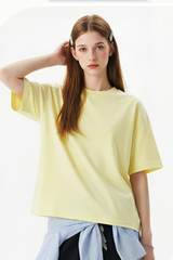 Women's Summer 280g Cotton Washed Oversized Boxy Tee