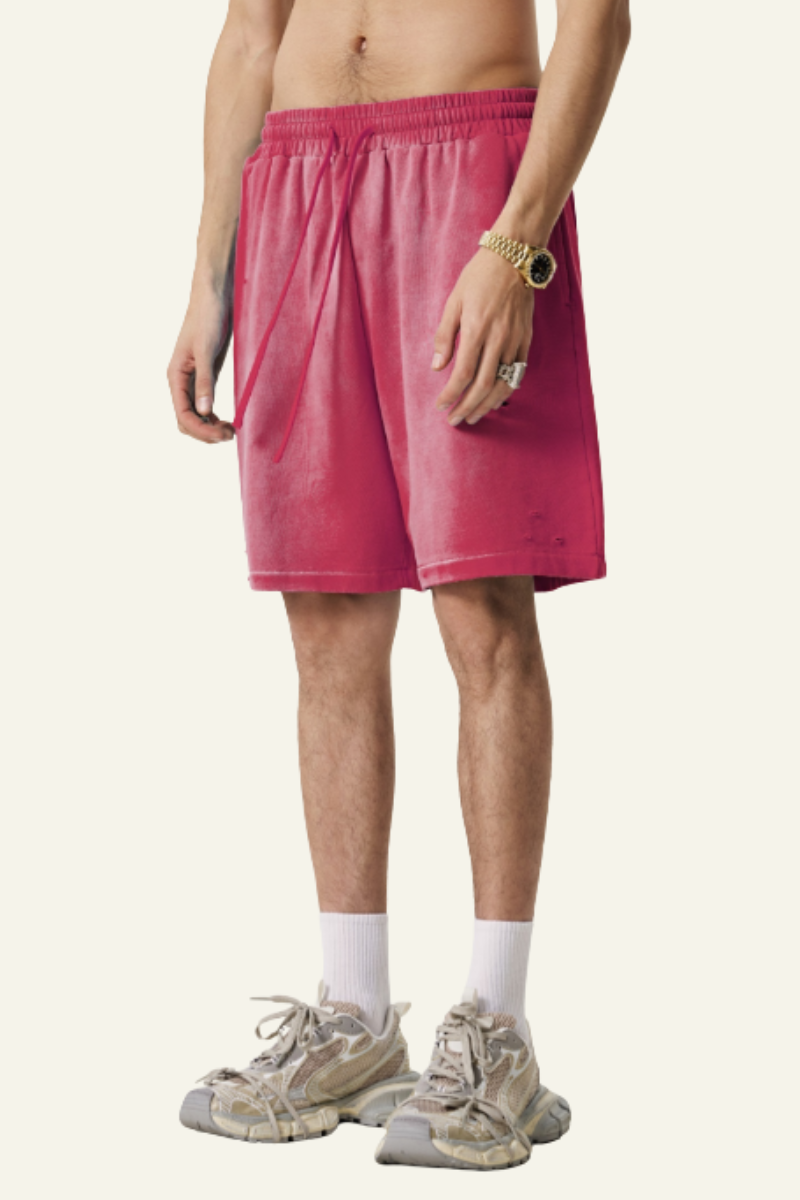 Men’s Vintage Gradient Cotton  Athletic Wear Shorts.