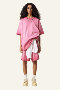 Women's Vintage Washed Cotton Set:T-shirt And Shorts
