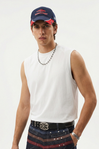 Men's High Elasticity 220g Raglan Sleeveless Tank Top