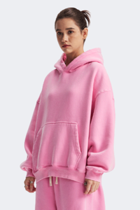Women's Streetwear Vintage Washed Front Pocket Hooded