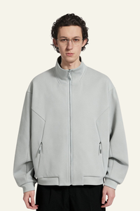 Men's Streetwear Stand Collar Full-Zipper Jacket