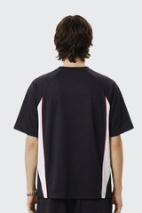 Men's Summer 7A V-Neck Colorblock QuickDry Oversized Tee