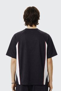 Men's Summer 7A V-Neck Colorblock QuickDry Oversized Tee