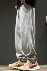 Men's Summer Solid Drawstring Heavy Jogger Pants