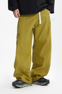 Men's 3D Cut Secure Zip Waterproof Drawstring Cargo Pants