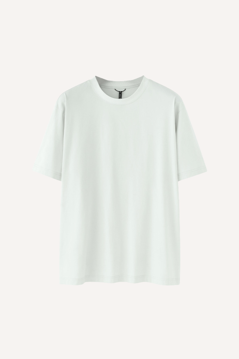 Men's Spring Summer Polyester Solid Crewneck Quick Dry Tee