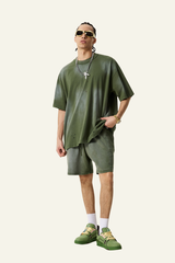Men's Streetwear Cotton Set:Sleeveless T-shirt And Short