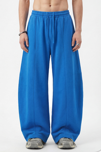 Men's Spring 390g Patchwork Pleated Curved Wide Pants