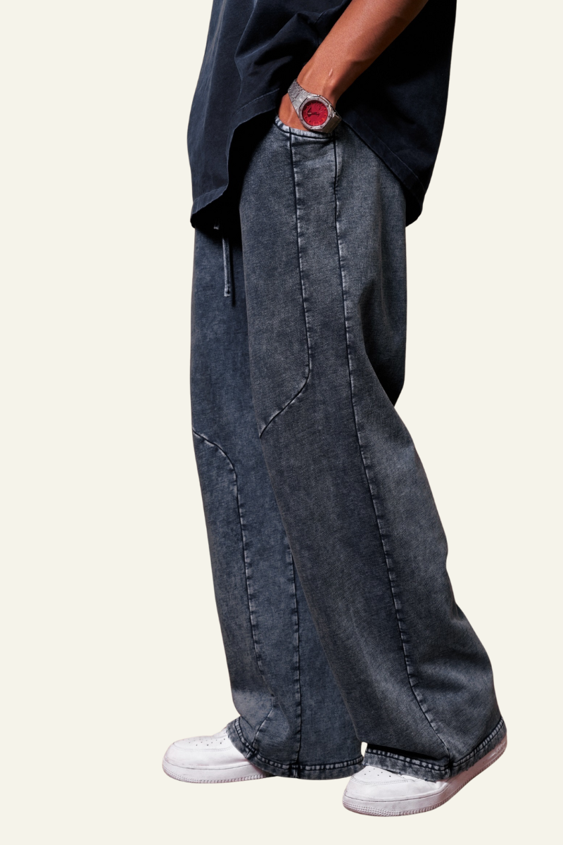 Men's Cotton Vintage Washed Straight Leg Pant