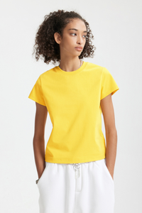 Women's Spring Summer 260g Solid Crewneck Oversized Tee