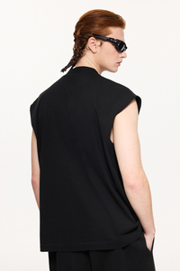 Men's Summer 230g Cotton High Neck Loose Tank