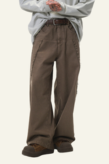 Men's  Cotton Streetwear Distressed-style Vintage Pants