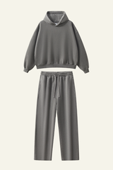 Women's Heavyweight Washed Set:Hoodie And Casual Pant