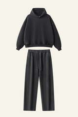 Women's Heavyweight Washed Set:Hoodie And Casual Pant