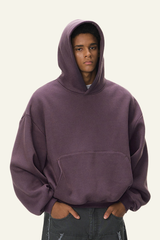 Men's Streetwear Short Curved-Hem  Hoodie