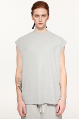 Men's Summer 230g Cotton High Neck Loose Tank