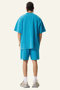 Men's Cotton Dopamine Set: T-shirt And Athletic Wear Short