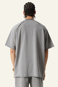 Men's Washed Wax-Dyed Cotton T-shirt.