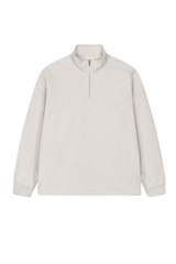 Women's Summer 450g Half Zip Raw Edge StandCollar Sweatshirt