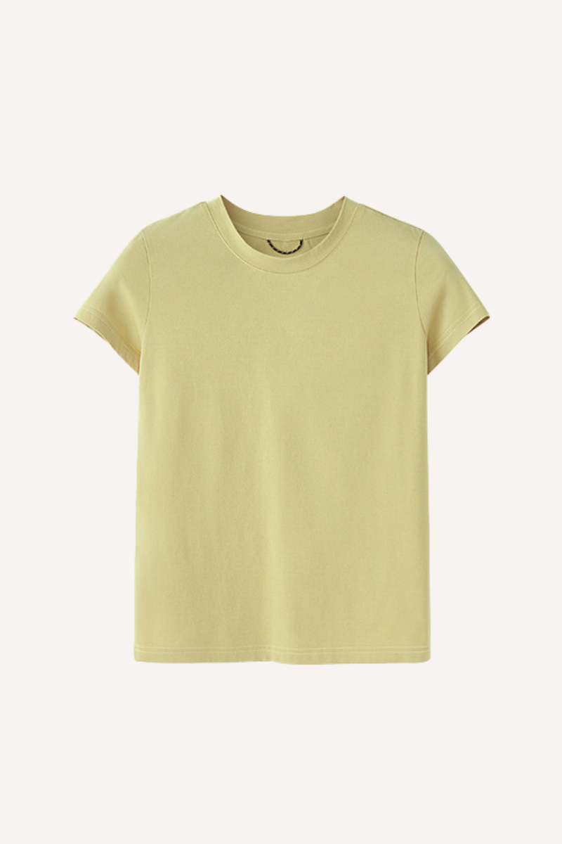 Women's Spring Summer Polyester Solid Crewneck Quick Dry Tee