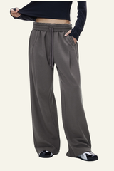 Women's Streetwear Twill Wide Leg Pants