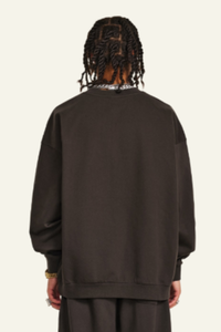 Men's Solid Color Athletic Wear Crewneck Pullover