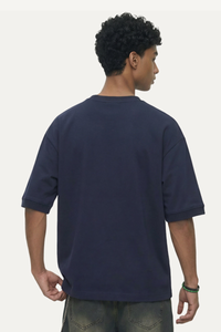 Men's 280g Cropped Oversized Crewneck Terry Cuff Vintage Tee