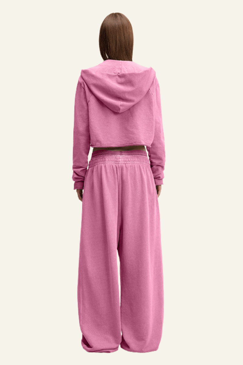 Women's Vintage Streetwear Set:Hoodie & Casual Pants